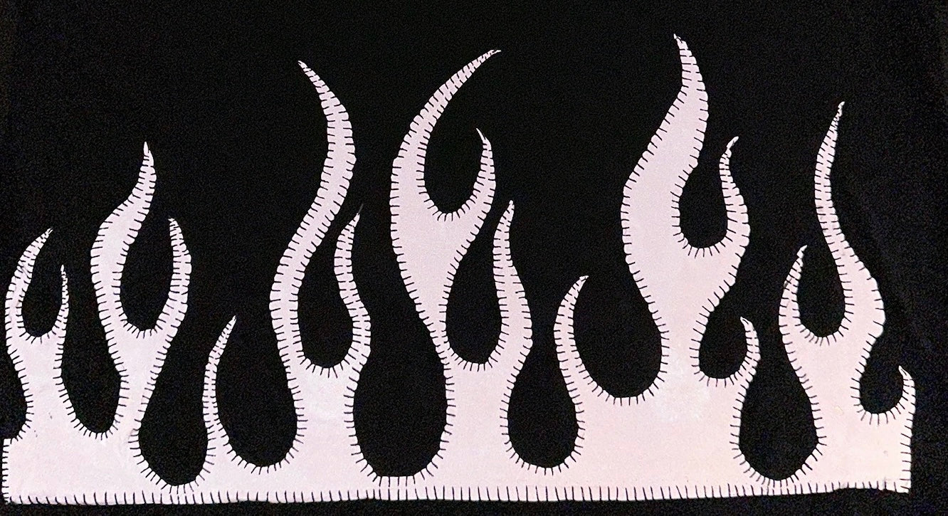 Sashiko flames sweater