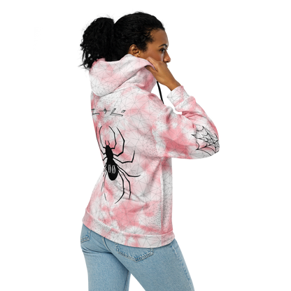 Pink spider zip hoodie