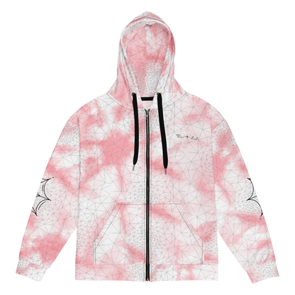 Pink spider zip hoodie